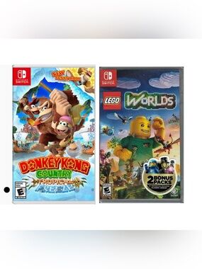 Nintendo Switch Game Bundle Deal- DKong Country: Tropical Freeze & Lego World